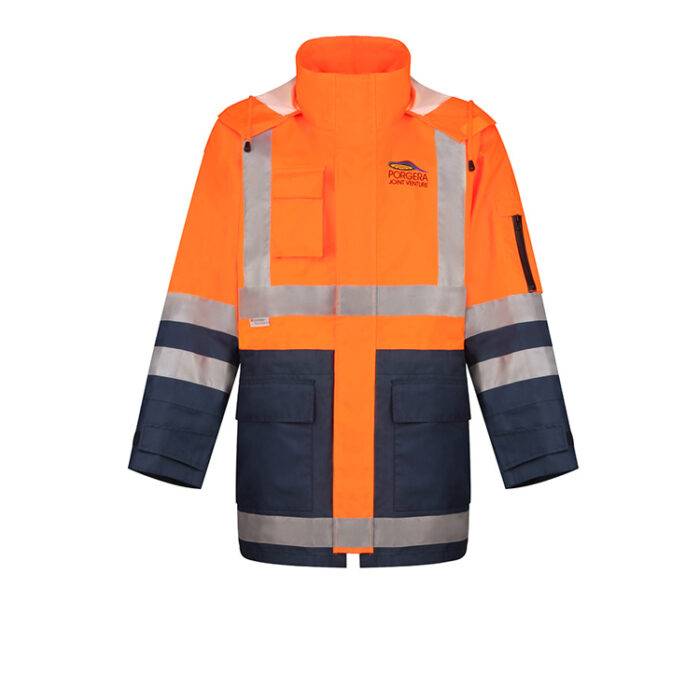 Hi-vis waterproof rainwear jacket